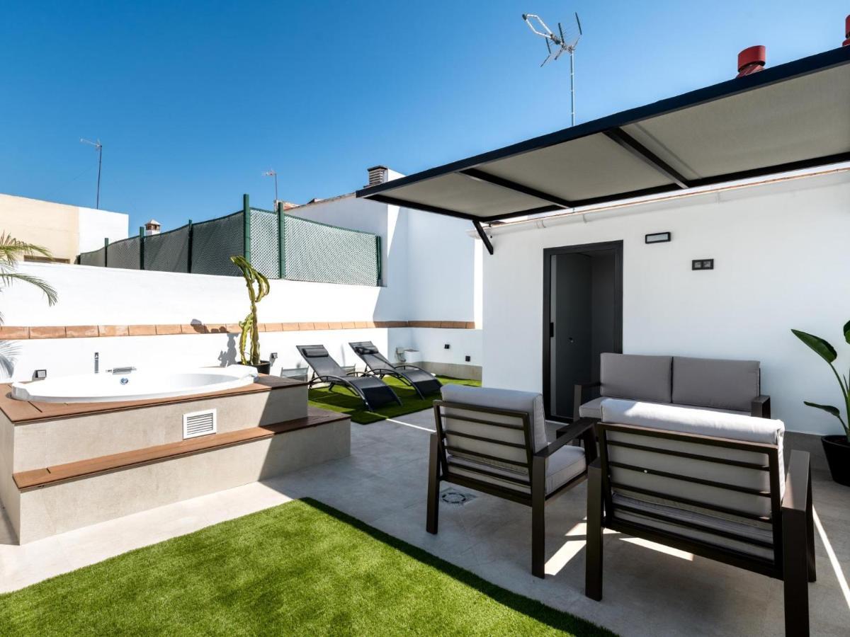 Pj Terraza Privada Banera Exterior Junto Catedral Apartment Seville Luaran gambar